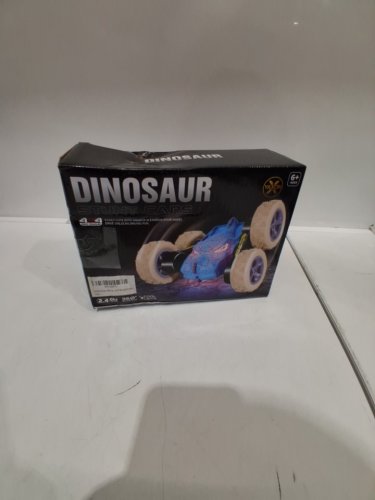 YAXON DINOSAUR STUNT CAR AND 4X4 ROCK CRAWLER WITH LIGHTS AND CONTROLER - BLUE image 2