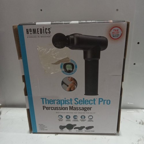Homedics THERAPIST Select PRO PERCUSSION MASSAGER for deep tissue/ targeted pain relief with 4 attachments - black (model: HHP-800J) image 2