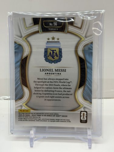 LIONEL MESSI - 2026 SELECT FIFA 2026 WORLD CUP BASE ARGENTINA CARD #56 image 2