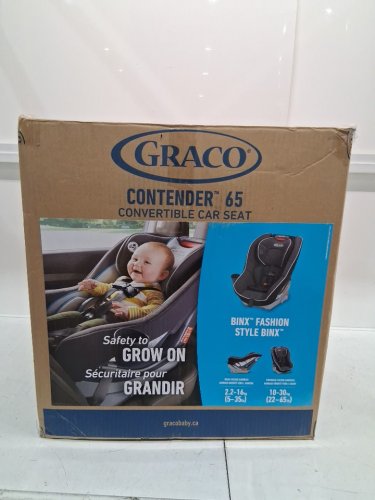 Graco Contender 65 Convertible Car Seat with Rear‑to‑Forward 5‑Point Harness (5–65 lb), No‑Rethread Simply Safe Adjust, Machine‑Washable Pad and Cup Holder - grey (MODEL : 2061867) image 2