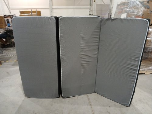 lukace foldable mattress with washable cover - 58" x 78" x 6" - queen - white/black image 4