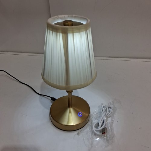 touch control RECHARGABLE led table lamp - 10.5" - gold/white image 3