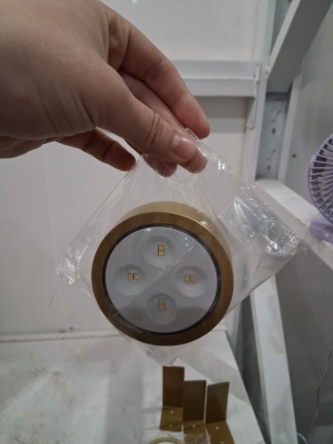 3PK kandieyar Rechargeable Picture Lights for Wall - 3.15" - GOLD (MODEL: pl-03) image 4