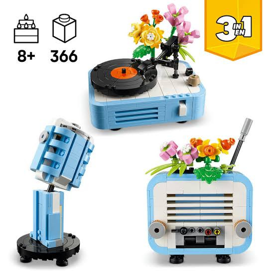 366pc Lego - creator - record player with flowers **3 in 1** (31172) image 2