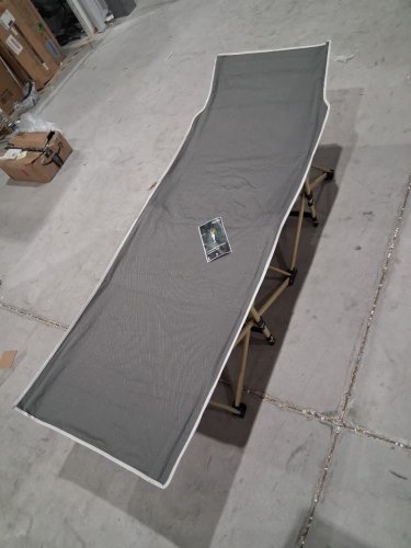 Overmont Portable Folding Extra Wide Camping Tent Cot with Carry Bag - 550LBS CAP - 28" x 75" x 21" - Grey (Model: Camp Bed-Grey) image 5