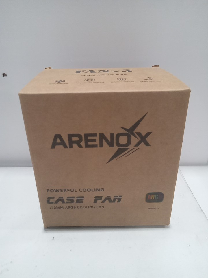 3PK Arenox powerful cooling case fan with ARGB - 120mm x 120mm - DC5V/3W - white image 4