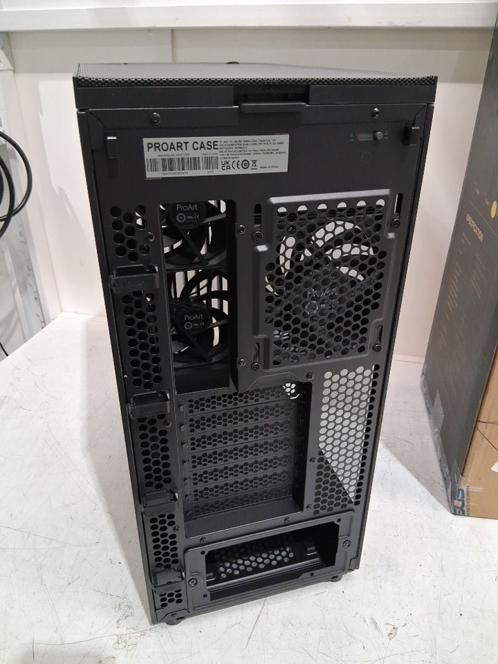 ASUS ProArt E-ATX Case with Tempered Glass Panel with 100mm and 2x 200mm Fans - 420mm Radiator Support - Black Wood (model : PA401) image 12