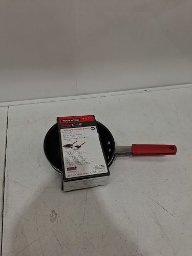 2pk tramontina proline nonstick frying pans with rubber handles - 8" - red/silver (model: 800130) image 2