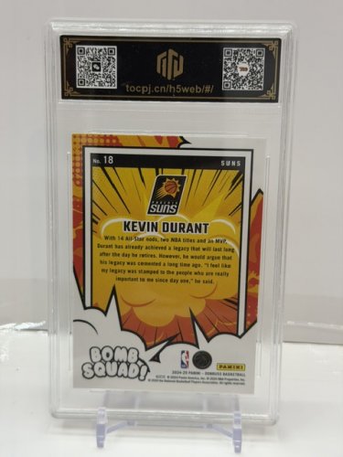 KEVIN DURANT - TOC GRADED 9 MINT  2024-25 PANINI DONRUSS BOMB SQUAD #18 image 3