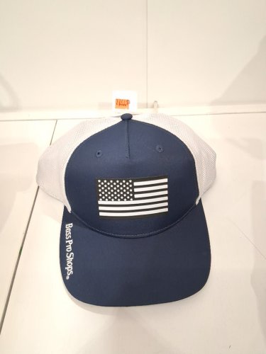 UNISEX ADULTS bps 5 panel mesh american flag hat - osfm - navy blue/white image 2