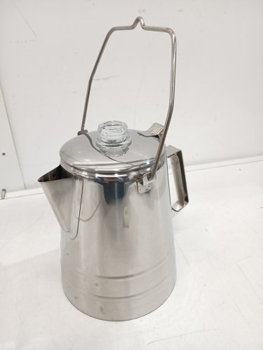 bps stainless steel outdoor campfire percolator - 9" - 14 cup - Silver image 3