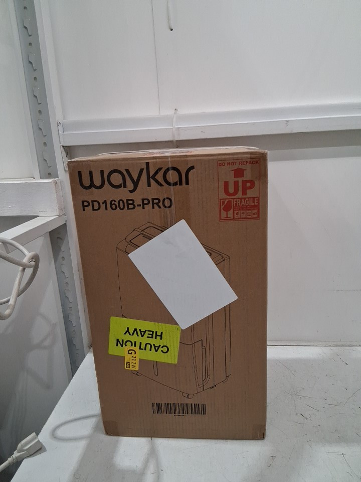 Waykar Dehumidifier with Auto or Manual Drainage - 0.6gal Water Tank Capacity - covers 2000 sq.ft - white - (model: pd160b-pro) image 2
