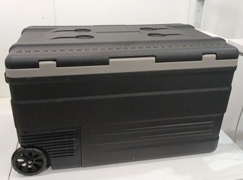 EUHOMY PORTABLE APP CONTROL DUAL-ZONE ADJUSTABLE COOLING REFRIGERATOR FREEZER / COOLER WITH HIGH-EFFICIENCY FROST-FREE COMPRESSOR / LCD DIGITAL CONTROL / HANDLE & WHEELS - 75QT - BLACK / GREY (MODEL: U75 / CF011-75BL-CAEH) image 6