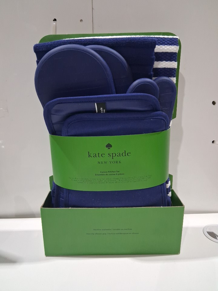 6pc Kate Spade New York Kitchen Set - BLUE/WHITE - (Model: 2415202) image 2