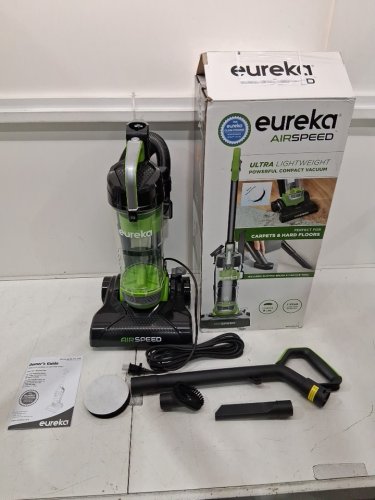 EUREKA AIRSPEED ULTRA-LIGHTWEIGHT COMPACT BAGLESS UPRIGHT VACUUM CLEANER - GREEN/BLACK (MODEL: NEU10AE4) image 2
