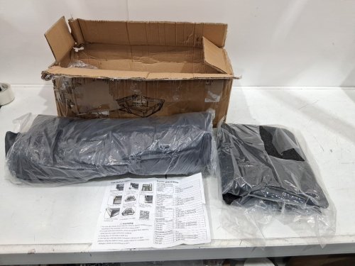 Breathable Mesh Playground play pen with Safety Gate - 51" X 51" - grey image 3