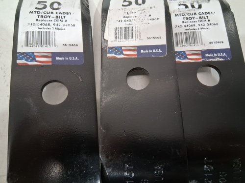 3PK max power lawn mower blades - 50" - black image 4
