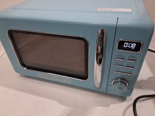 GALANZ RETRO-STYLE DIGITAL MICROWAVE OVEN - 0.7CU FT - bebop BLUE (MODEL: GLCMKZ07BER07) image 8