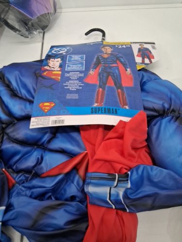 2PC TODDLER RUBIES DC SUPERMAN COSTUME - LARGE (10/120 - BLUE/RED (STYLE: 702220) image 2