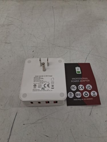 USB Wall Charger Plug with 2 Outlet Ports - 20w - white (model:ct-1250) image 4