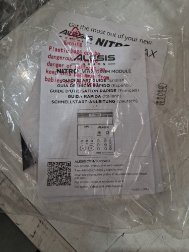 8pc Alesis Nitro Bluetooth MAX Drum Kit with Quiet Mesh Pads - BLACK (MODEL: NITROMAXKITXUS) image 27