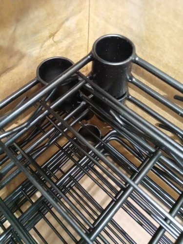 garvee 4-Tier Black L-Shaped Metal Storage - 28.5" x 59.5" x 13" - black (model: pls_33arabmq) image 4
