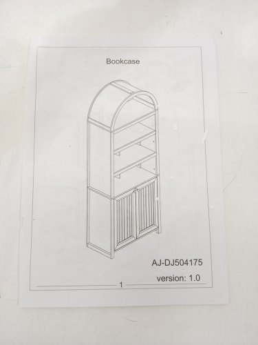 arched wooden pantry storage cabinet - 81" x 31" x 16" - black (model: aj-dj504175) image 6