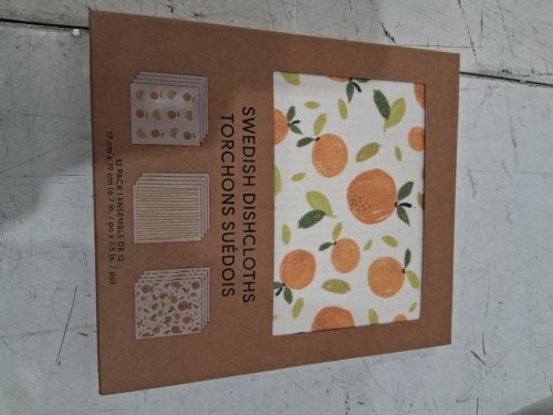 12PK RECYCO PLANT BASED SWEDISH DISHCLOTHS - ASSORTED SIZES - MULTICOLOUR (MODEL: 1796215) image 2