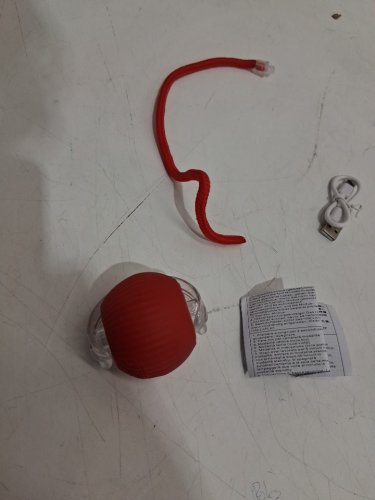 INTERACTIVE CAT TOY WITH MOTORIZED BALL AND STRING - grey (MODEL: P02) image 6