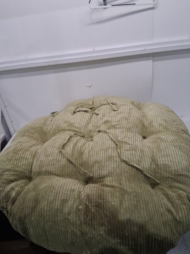 higogogo papasan chair cushion with tufted corduroy cover - 48" - green image 3