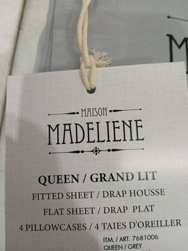 6PC Maison Madeliene Egyptian Cotton 800 Thread Count Sheet Set (4) PILLOW CASES, fitted sheet, flat sheet - queen - GREY (model: 7681006) image 4