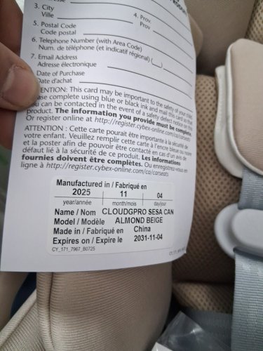Cybex Cloud G Pro Infant Car Seat With Load Leg Base - Almond Beige image 3