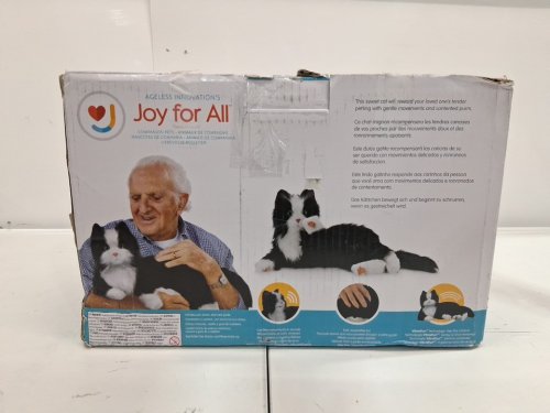 JOY FOR ALL Ageless Innovation Companion Pets - Black & White Tuxedo Cat - Lifelike & Realistic image 4