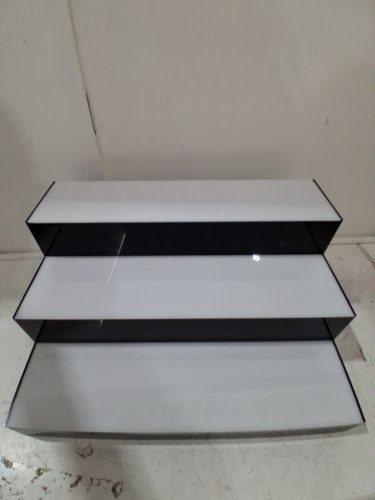 led liquor stand - 3-tier - 16'' - black /white image 2
