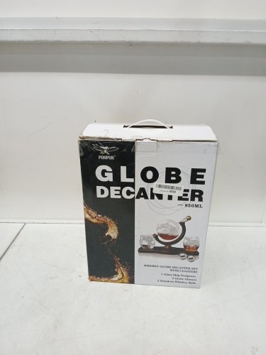 ponpur globe decanter and glass set - clear/glass image 2