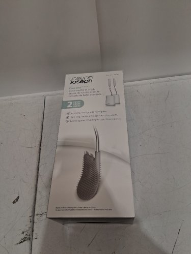 2pk JOSEPH JOSEPH FLEX LITE SILICONE Toilet Brush with Slimline Holder Set - WHITE (MODEL: 1796144) image 2