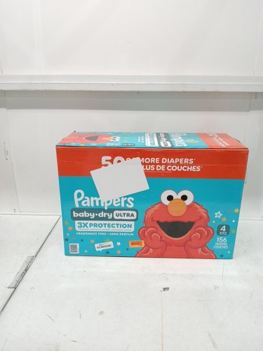 156pk Pampers Baby Dry Ultra Diapers - size 4 - elmo sesame street image 2