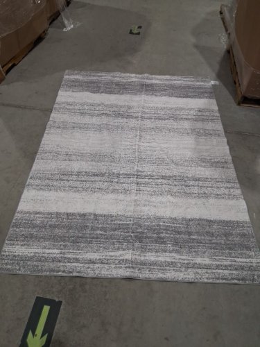 Non Slip Area Rug Modern Rug Abstract Indoor Rugs - 5FT X 7FT - GREY/WHITE image 2
