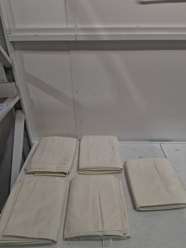threshold rectangular machine washable tablecloth - 90" x 132" - beige image 3