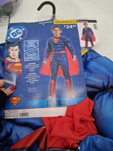 2PC TODDLER RUBIES DC SUPERMAN COSTUME - LARGE (10/120 - BLUE/RED (STYLE: 702220) image 3