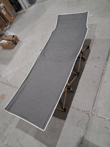 Overmont Portable Folding Extra Wide Camping Tent Cot with Carry Bag - 550LBS CAP - 28" x 75" x 21" - Grey (Model: Camp Bed-Grey) image 5