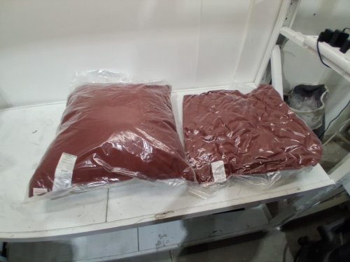 2PK SUNBRELLA Square Patio Furniture Cushions - 24" x 24" - Red image 3