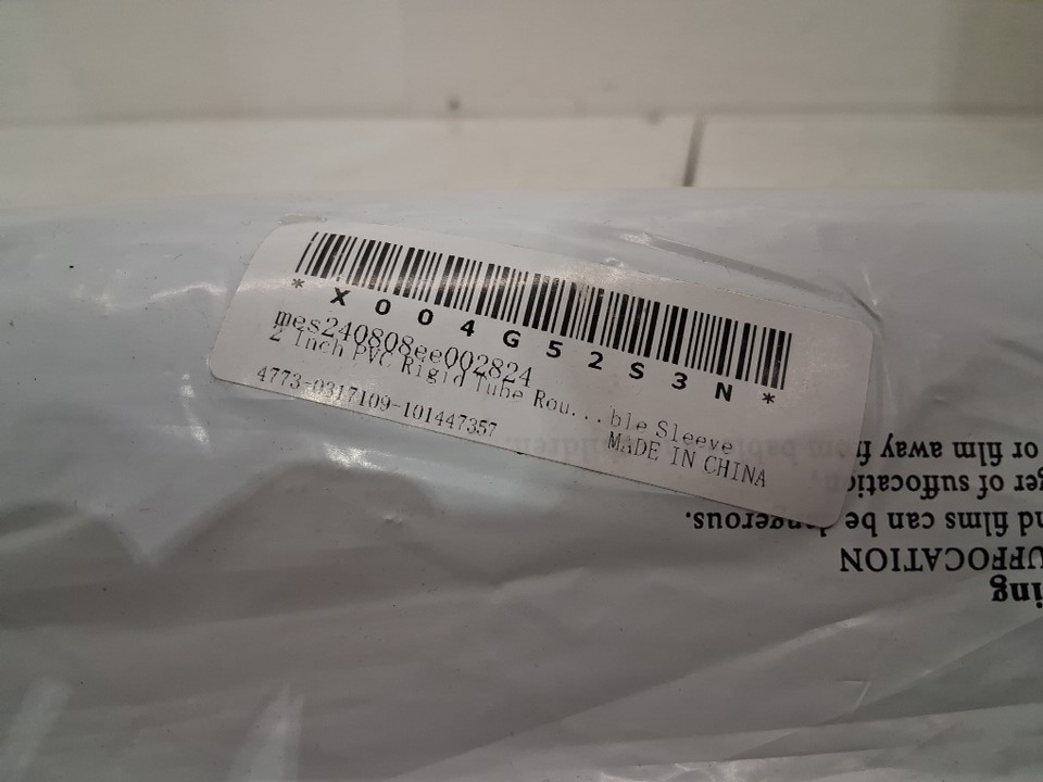 PVC Rigid Tube Round Pipe for Water Pipe, Crafts, Cable Sleeve - 9" x 2" - White image 3