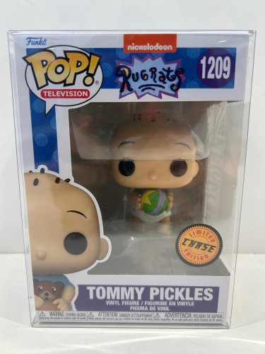 Funko pop! **chase limited edition** television: Nickelodeon rugrats - Tommy pickles vinyl figure (#1209) **plastic protector cover** image 2