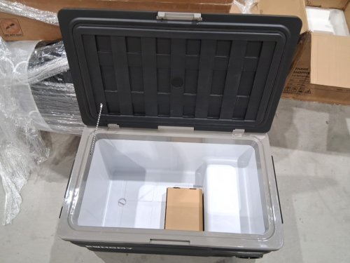 EUHOMY Portable Refrigerator Freezer with Dual-Zone Adjustable Cooling with 12/24 V DC & 110–240 V AC Power, App & LCD Digital Control, High-Efficiency Frost-Free Compressor, Wheeled Design - Black / Grey (Model: CF011-75BL-CAEH) image 7