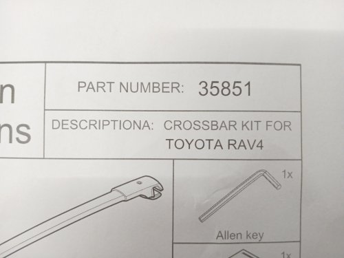 2PC Richeer Cargo Roof Rack Cross Bars - For 2013-2018 Toyota RAV4 - Black (Model: 35851) image 7