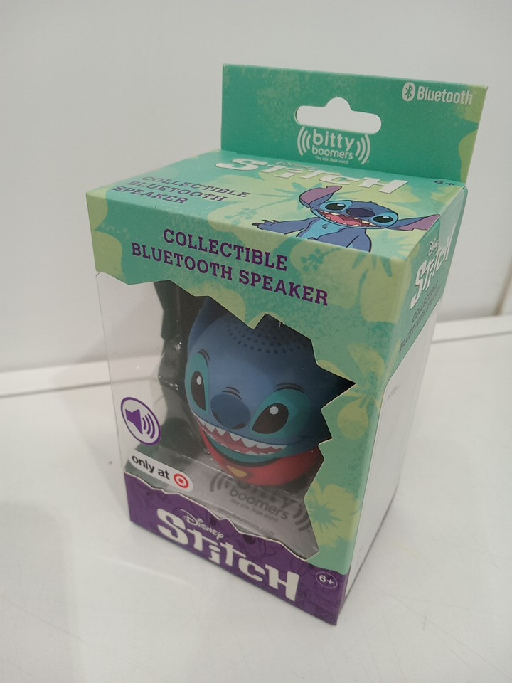 Bitty Boomers Disney Stitch Experiment 626 Collectible Bluetooth Speaker - 2.5" - Blue / Red image 2