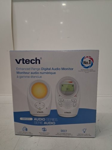 VTECH ENHANCED RANGE DIGITAL AUDIO BABY MONITOR, NIGHTLIGHT - WHITE (MODEL: DM1211) image 2