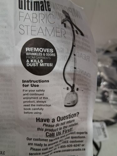 CONAIR UPRIGHT FABRIC ULTIMATE GARMENT CLOTHING STEAMER - GREY (MODEL: GS28NXC) image 8