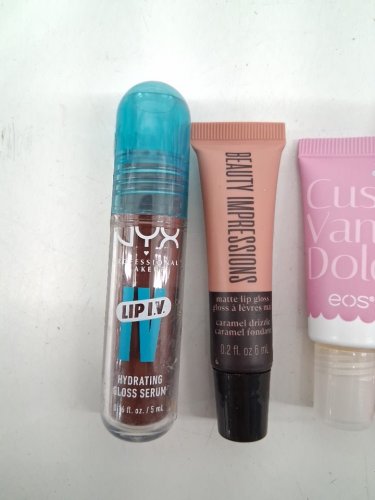 4 assorted lip products - assorted brands, sizes and colours - nyx / beauty impressions / eos image 3